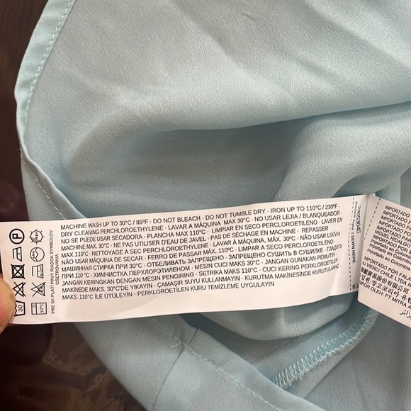 MANGO Light Blue Crewneck Blouse Size M - Picture 10 of 13